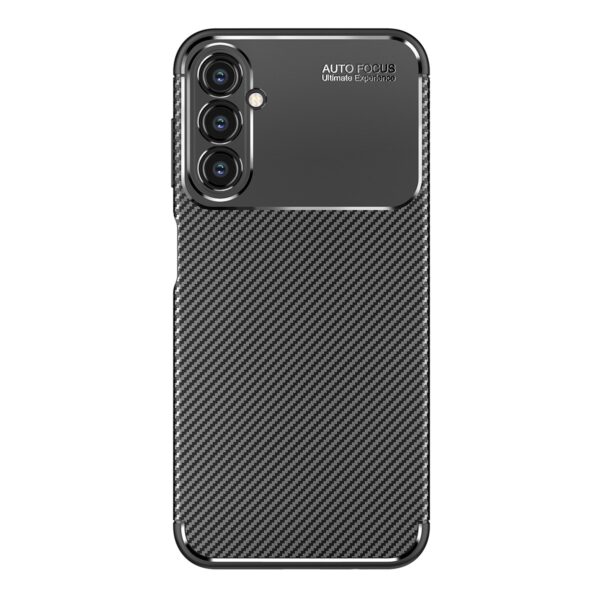 Samsung Galaxy A14 4G / A14 5G Θήκη Σιλικόνης Μαύρη Carbon Fiber Texture Shockproof TPU Phone Case Black