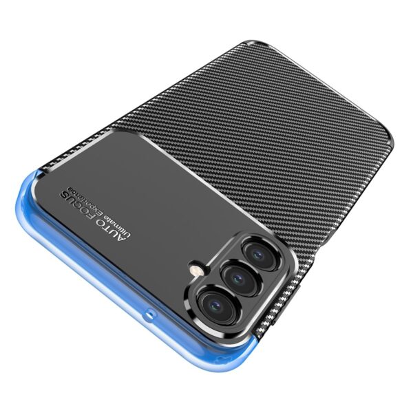 Samsung Galaxy A14 4G / A14 5G Θήκη Σιλικόνης Μαύρη Carbon Fiber Texture Shockproof TPU Phone Case Black