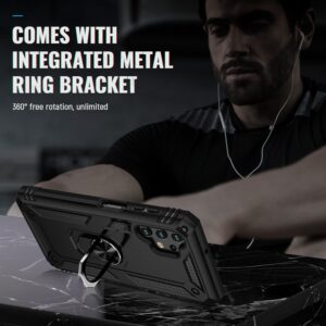 Samsung Galaxy A13 4G Θήκη Μαύρη Με Σταντ Shockproof TPU + PC Phone Case with Holder Black