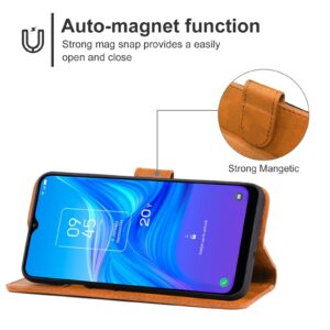 TCL 20Y / Alcatel 1S 2021 Θήκη Βιβλίο Καφέ Book Case Brown