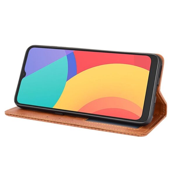 TCL 20Y / Alcatel 1S 2021 Θήκη Βιβλίο Καφέ Magnetic Buckle Retro Texture Phone Case Brown