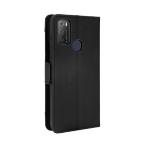 TCL 20Y / Alcatel 1S 2021 Θήκη Βιβλίο Μαύρο Skin Feel Calf Pattern Phone Case Black