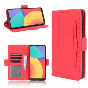 TCL 20Y / Alcatel 1S 2021 Θήκη Βιβλίο Κόκκινο Skin Feel Calf Pattern Phone Case Red