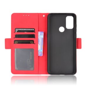 TCL 20Y / Alcatel 1S 2021 Θήκη Βιβλίο Κόκκινο Skin Feel Calf Pattern Phone Case Red