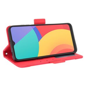 TCL 20Y / Alcatel 1S 2021 Θήκη Βιβλίο Κόκκινο Skin Feel Calf Pattern Phone Case Red