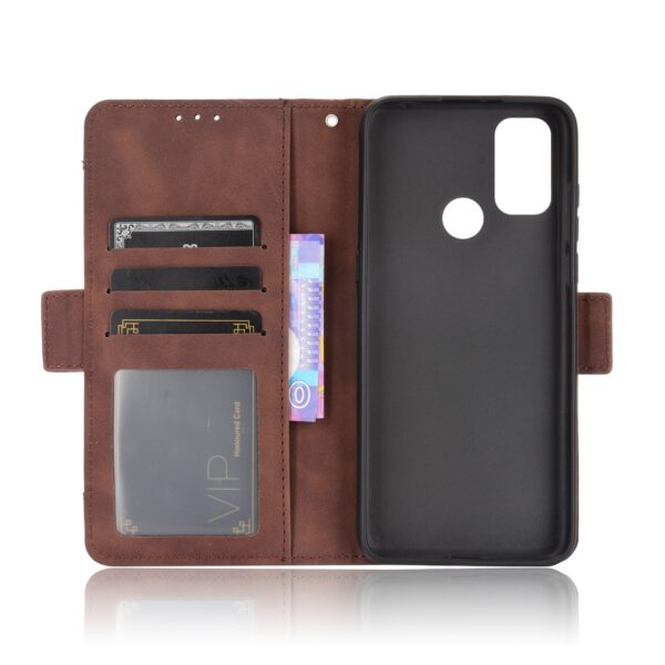 TCL 20Y / Alcatel 1S 2021 Θήκη Βιβλίο Καφέ Skin Feel Calf Pattern Phone Case Brown