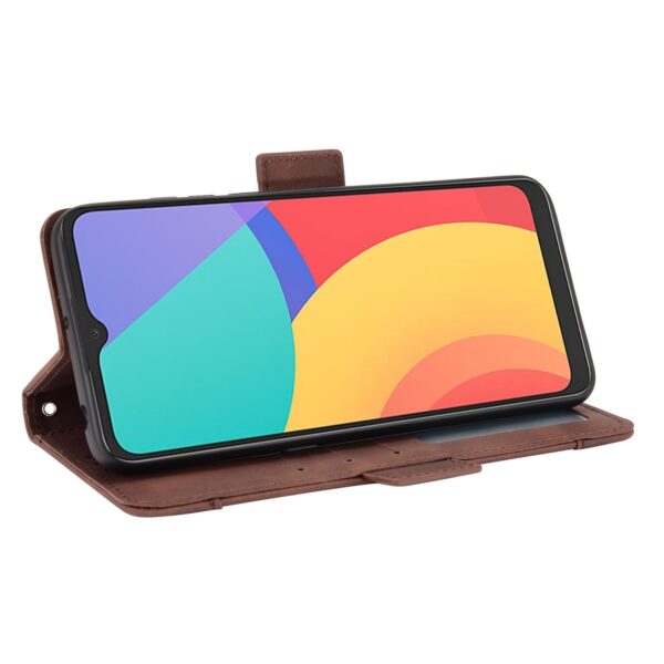 TCL 20Y / Alcatel 1S 2021 Θήκη Βιβλίο Καφέ Skin Feel Calf Pattern Phone Case Brown