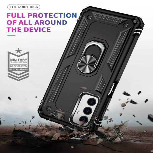Samsung Galaxy M23 5G Θήκη Μαύρη Με Σταντ Shockproof TPU + PC Holder Phone Case Black