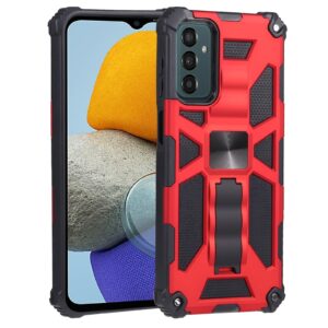 Samsung Galaxy M23 5G Θήκη Με Σταντ Κόκκινη Shockproof TPU + PC Magnetic Phone Case with Holder Red