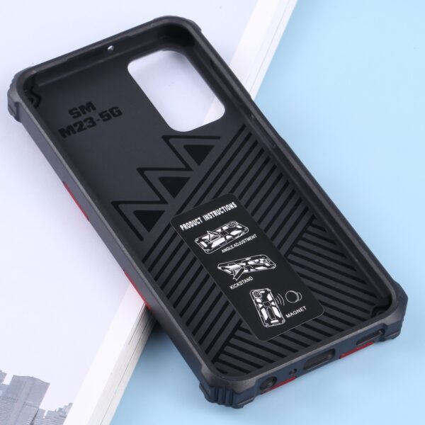 Samsung Galaxy M23 5G Θήκη Με Σταντ Κόκκινη Shockproof TPU + PC Magnetic Phone Case with Holder Red