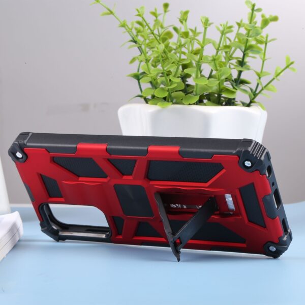 Samsung Galaxy M23 5G Θήκη Με Σταντ Κόκκινη Shockproof TPU + PC Magnetic Phone Case with Holder Red