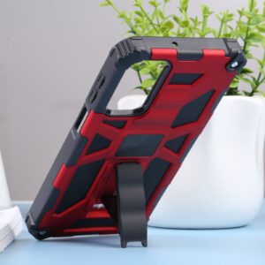 Samsung Galaxy M23 5G Θήκη Με Σταντ Κόκκινη Shockproof TPU + PC Magnetic Phone Case with Holder Red