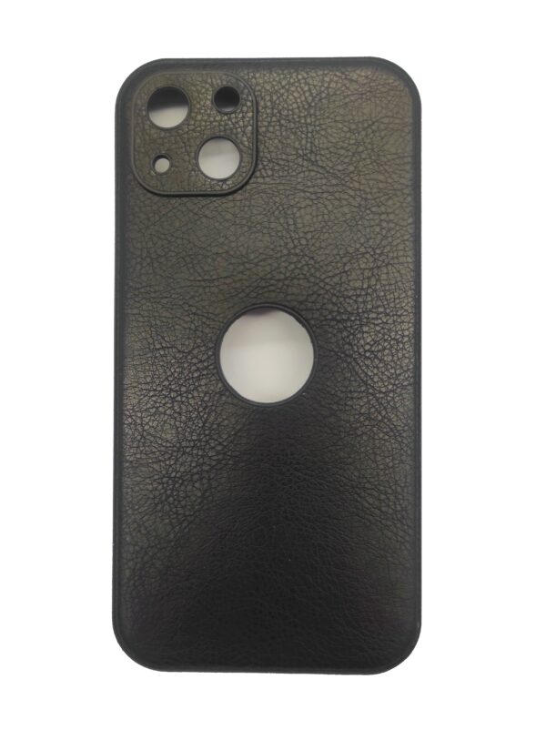 iPhone 13 Θήκη Μαύρη PU Leather Black Profile Semihard Cover Case Black