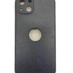 iPhone 13 Θήκη Σκούρο Μπλε PU Leather Black Profile Semihard Cover Case Dark Blue
