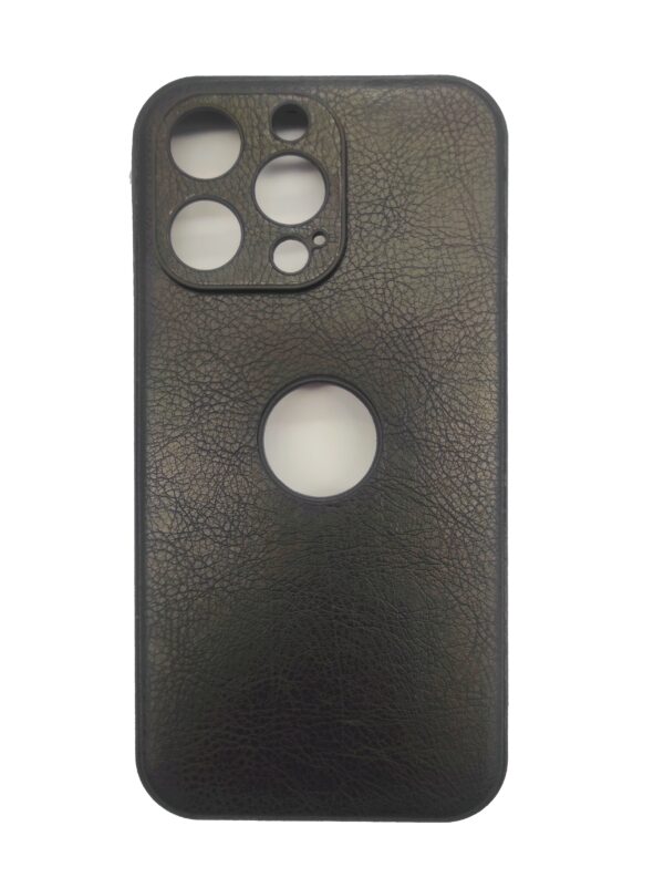 iPhone 13 Pro Θήκη Μαύρη PU Leather Black Profile Semihard Cover Case Black