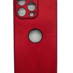 iPhone 13 Pro Θήκη Κόκκινη PU Leather Black Profile Semihard Cover Case Red