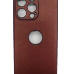 iPhone 13 Pro Θήκη Σκούρο Καφέ PU Leather Black Profile Semihard Cover Case Dark Brown
