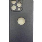 iPhone 13 Pro Max Θήκη Σκούρο Μπλε PU Leather Black Profile Semihard Cover Case Dark Blue