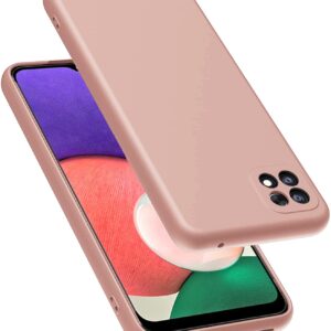 Samsung Galaxy A22 5G Θήκη Σιλικόνης Καφέ Soft Touch Silicone Rubber Soft Case Coffee