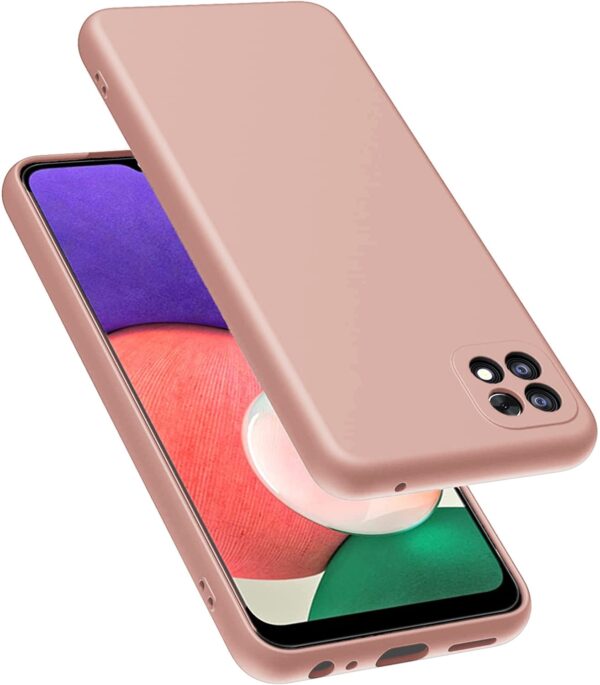 Samsung Galaxy A22 5G Θήκη Σιλικόνης Καφέ Soft Touch Silicone Rubber Soft Case Coffee
