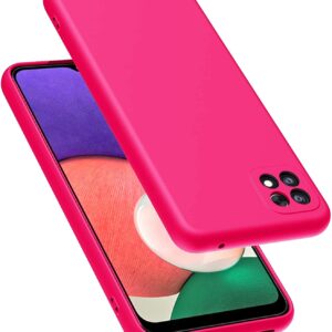 Samsung Galaxy A22 5G Θήκη Σιλικόνης Φούξια Soft Touch Silicone Rubber Soft Case Fuchsia
