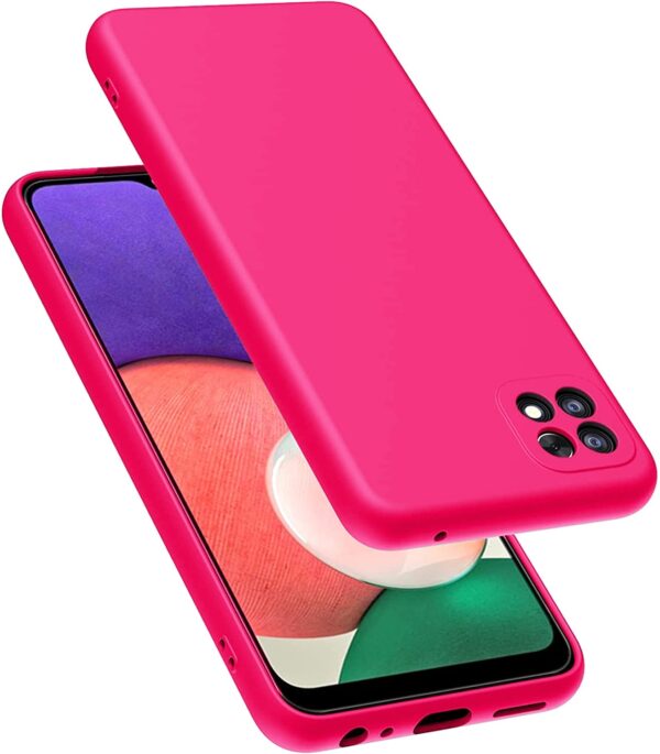 Samsung Galaxy A22 5G Θήκη Σιλικόνης Φούξια Soft Touch Silicone Rubber Soft Case Fuchsia