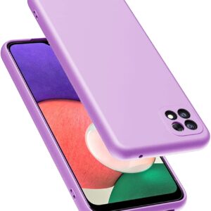 Samsung Galaxy A22 5G Θήκη Σιλικόνης Μωβ Soft Touch Silicone Rubber Soft Case Purple