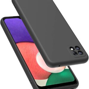 Samsung Galaxy A22 5G Θήκη Σιλικόνης Μαύρη Soft Touch Silicone Rubber Soft Case Black