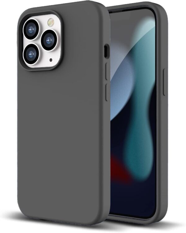 iPhone 13 Pro Θήκη Σιλικόνης Μαύρη Soft Touch Silicone Rubber Soft Case Black
