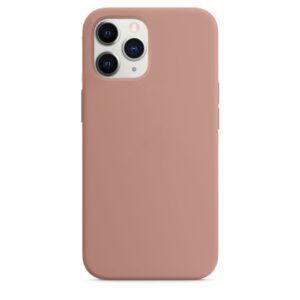 iPhone 11 Pro Θήκη Σιλικόνης Καφέ Soft Touch Silicone Rubber Soft Case Coffee