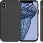 iPhone XS Max Θήκη Σιλικόνης Μαύρη Soft Touch Silicone Rubber Soft Case Black