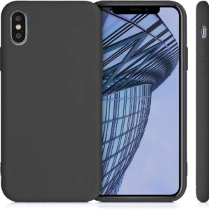iPhone XS Max Θήκη Σιλικόνης Μαύρη Soft Touch Silicone Rubber Soft Case Black