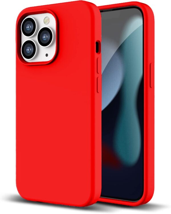 iPhone 13 Pro Θήκη Σιλικόνης Κόκκινη Soft Touch Silicone Rubber Soft Case Red