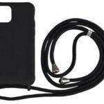 Forcell iPhone 14 Plus Soft Touch Θήκη Σιλικόνης Με Λουράκι - Black