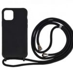 Forcell iPhone 14 Pro Max Soft Touch Θήκη Σιλικόνης με Λουράκι - Black