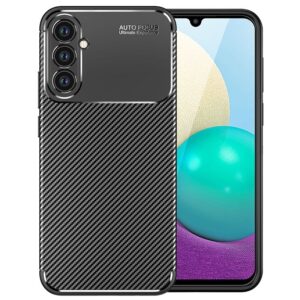 Samsung Galaxy A34 5G Θήκη Σιλικόνης Μαύρη Carbon Fiber Texture Shockproof TPU Phone Case Black