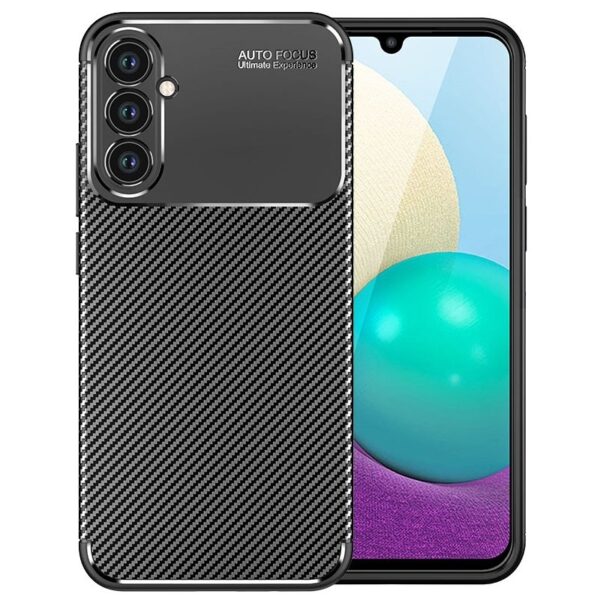 Samsung Galaxy A34 5G Θήκη Σιλικόνης Μαύρη Carbon Fiber Texture Shockproof TPU Phone Case Black