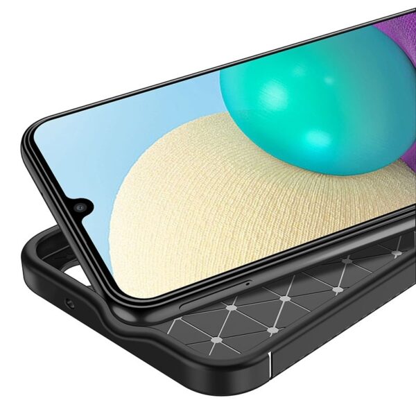 Samsung Galaxy A34 5G Θήκη Σιλικόνης Μαύρη Carbon Fiber Texture Shockproof TPU Phone Case Black