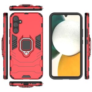 Samsung Galaxy A34 5G Σκληρή Θήκη Κόκκινη Με Σταντ Shockproof PC + TPU Phone Case with Magnetic Ring Holder Red