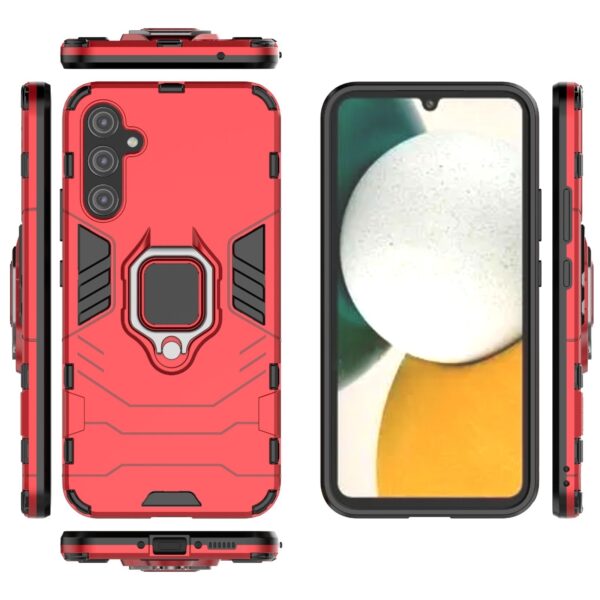 Samsung Galaxy A34 5G Σκληρή Θήκη Κόκκινη Με Σταντ Shockproof PC + TPU Phone Case with Magnetic Ring Holder Red