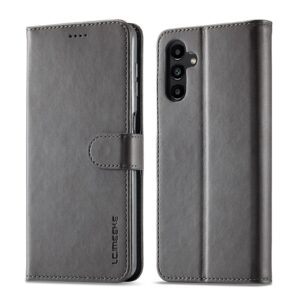 Samsung Galaxy A54 5G Θήκη Βιβλίο Γκρι LC.IMEEKE Calf Texture Phone Case Grey