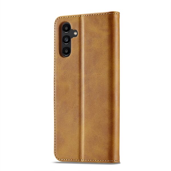 Samsung Galaxy A54 5G Θήκη Βιβλίο Ανοιχτό Καφέ LC.IMEEKE Calf Texture Phone Case Light Brown