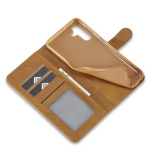 Samsung Galaxy A54 5G Θήκη Βιβλίο Ανοιχτό Καφέ LC.IMEEKE Calf Texture Phone Case Light Brown