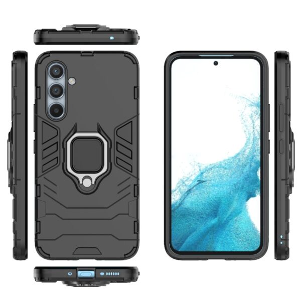 Samsung Galaxy A54 5G Σκληρή Θήκη Μαύρη Με Σταντ Shockproof PC + TPU Phone Case with Magnetic Ring Holder Black