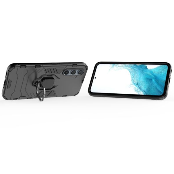Samsung Galaxy A54 5G Σκληρή Θήκη Μαύρη Με Σταντ Shockproof PC + TPU Phone Case with Magnetic Ring Holder Black