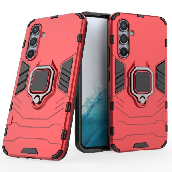 Samsung Galaxy A54 5G Σκληρή Θήκη Κόκκινη Με Σταντ Shockproof PC + TPU Phone Case with Magnetic Ring Holder Red