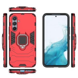 Samsung Galaxy A54 5G Σκληρή Θήκη Κόκκινη Με Σταντ Shockproof PC + TPU Phone Case with Magnetic Ring Holder Red