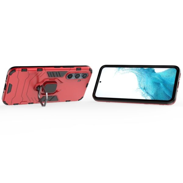 Samsung Galaxy A54 5G Σκληρή Θήκη Κόκκινη Με Σταντ Shockproof PC + TPU Phone Case with Magnetic Ring Holder Red