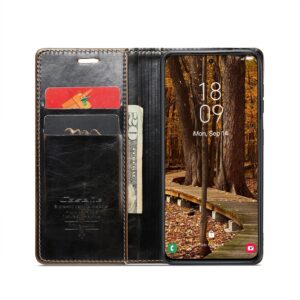 Samsung Galaxy S23 5G Θήκη Βιβλίο Καφέ CaseMe 003 Crazy Horse Texture Phone Case Coffee