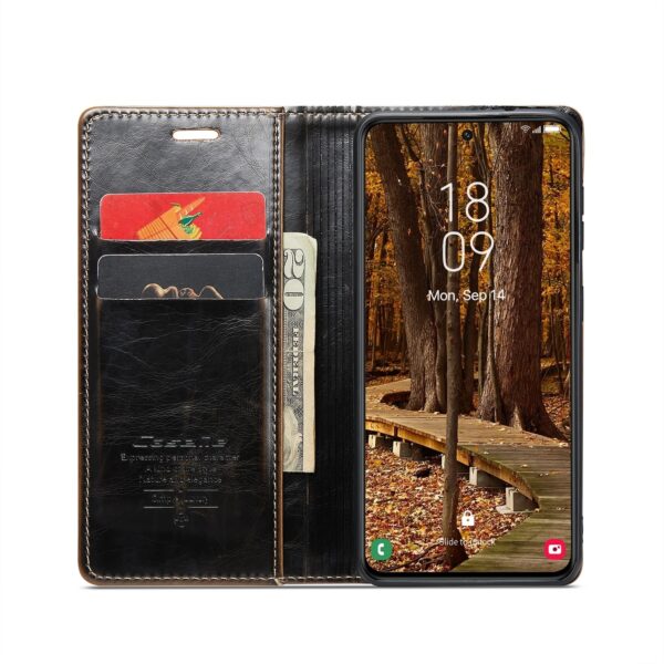Samsung Galaxy S23 5G Θήκη Βιβλίο Καφέ CaseMe 003 Crazy Horse Texture Phone Case Coffee